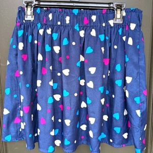 Heart Print Skirt w/ pockets